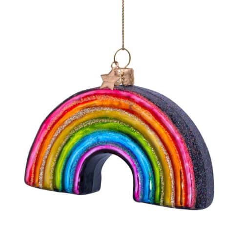 Glazen kerstdecoratie hanger Regenboog