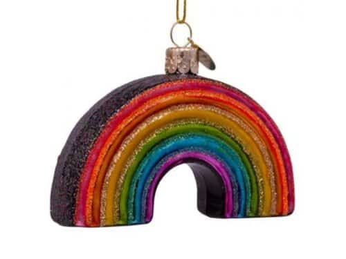 Glazen kerstdecoratie hanger Regenboog