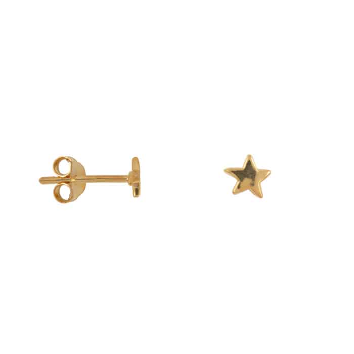 Mini Star stud earring gold per stuk