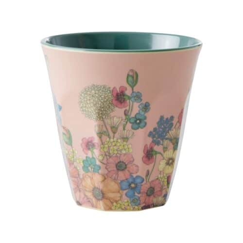 Rice melamine cup Flower Collage