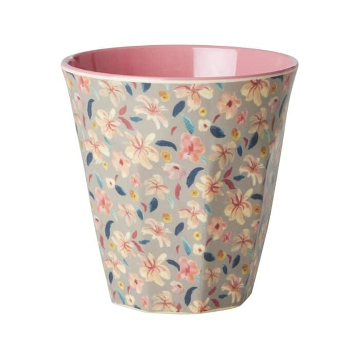 Rice melamine cup Sandy Flower