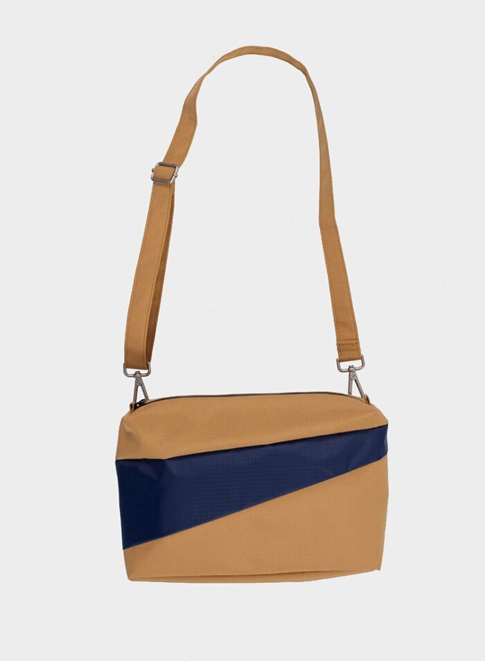 Susan Bijl Bum Bag M Camel & Navy