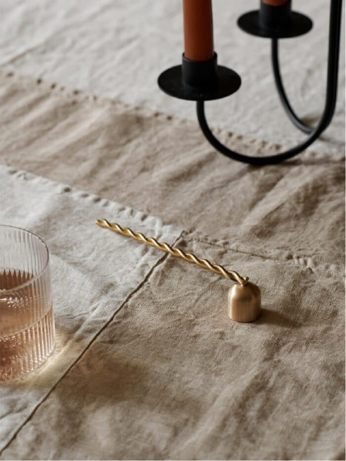 Twist Candle Snuffer Brass