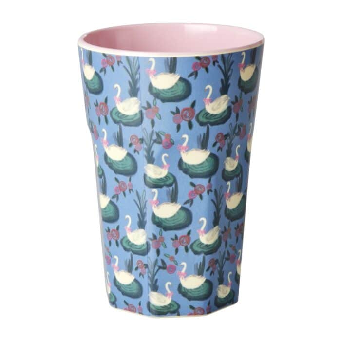 Rice melamine cup Tall Swan Lake