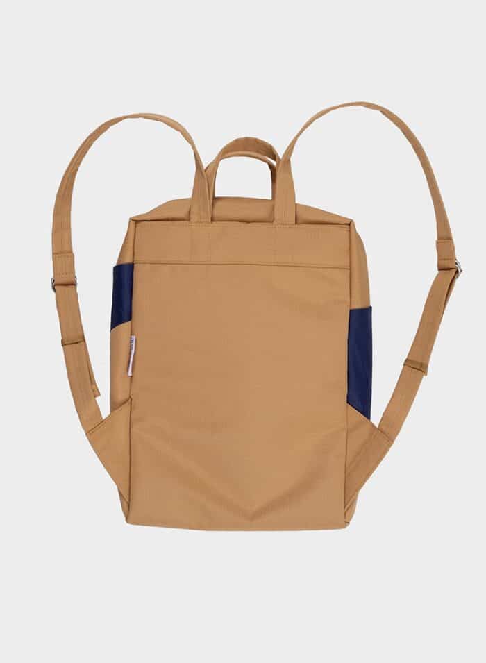 The New Backpack Camel & Navy