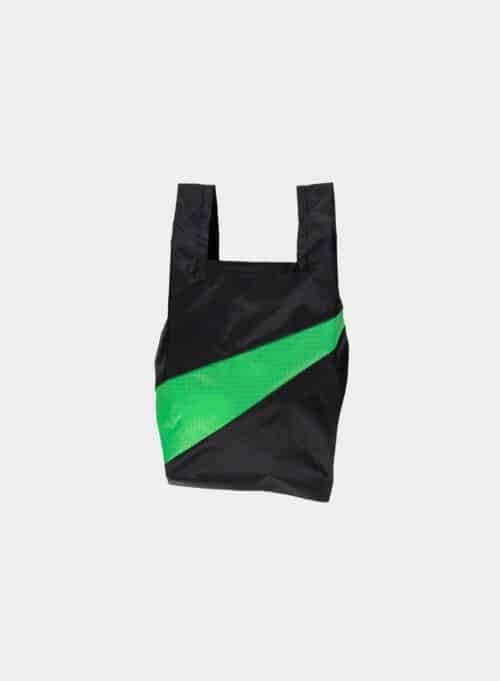 The New Shopping Bag Small Black & Greenscreen