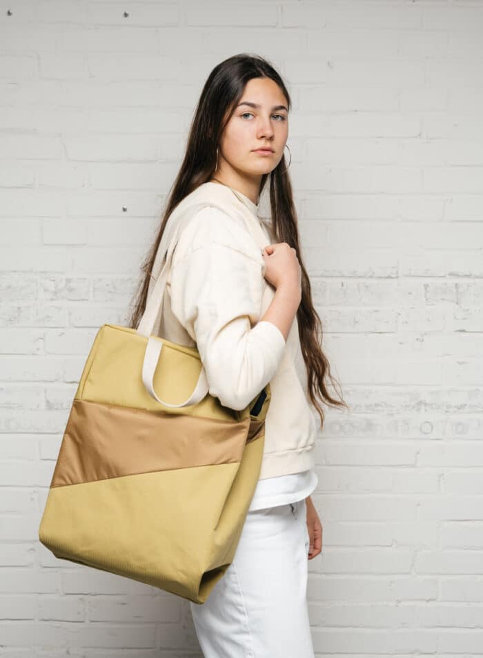 The New Tote Bag Medium Moss & Camel