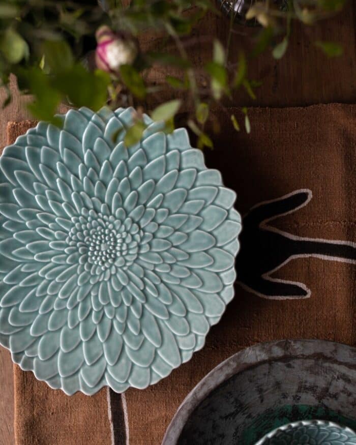 Bordallo Bloom Plate 34cm Ice Blue