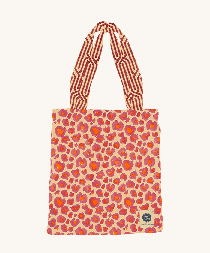 Doing Goods Pink Leopard Single Throw in Tote Bag