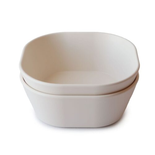 Kinder Bowl vierkant set/2 Ivoor