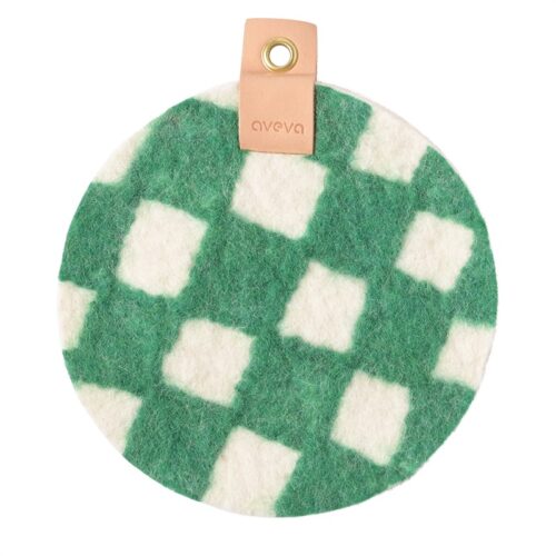 Onderzetter Vilt Checkered Green