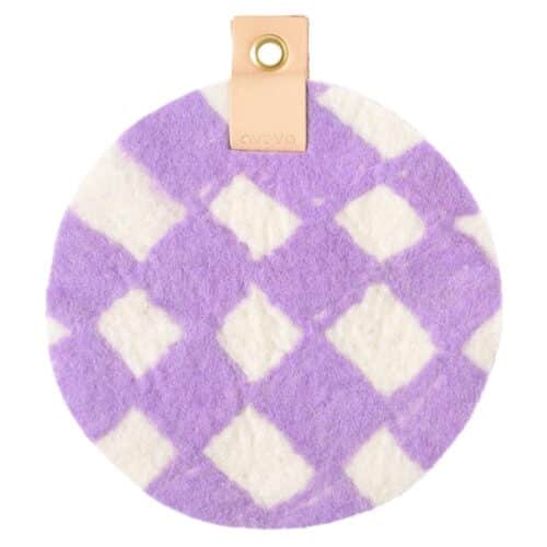 Onderzetter Vilt Checkered Lilac