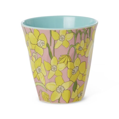 Rice melamine beker Daffodils