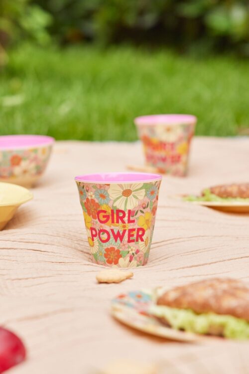 Rice melamine beker Flower Power