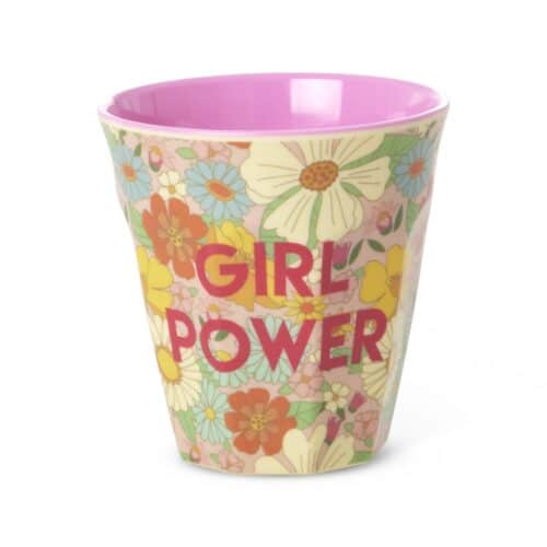 Rice melamine beker Flower Power