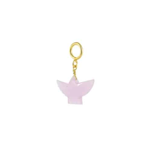 Rosequartz Eagle Stone Charm